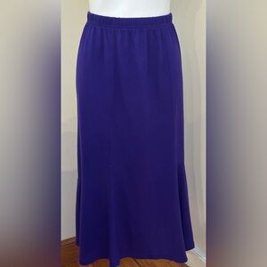 YOUNG STUFF Vibrant Purple Maxi Elastic Waist Skirt Sz L Pull Over